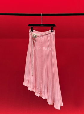 【L.K.BABY】人间梦露 「灵动风琴褶」不规则海边度假鱼尾裙