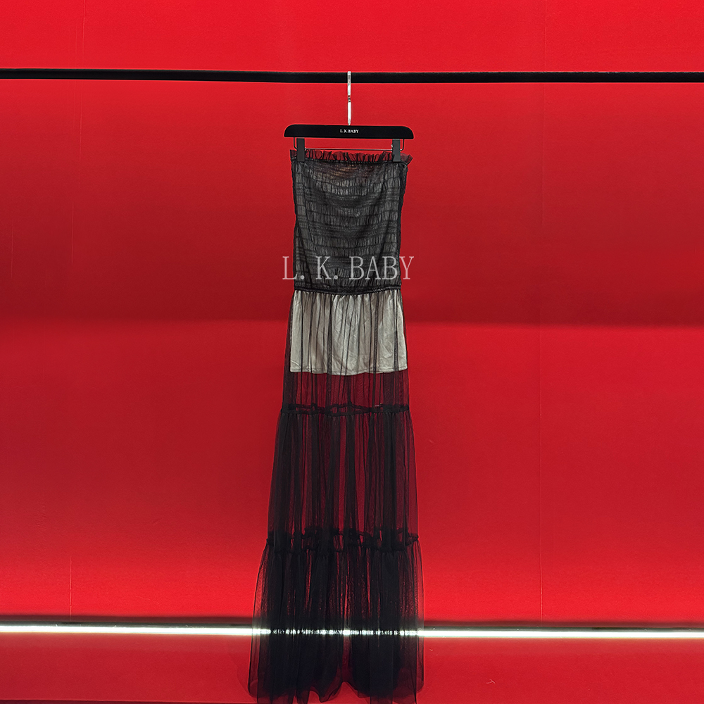 【L.K.BABY】气质性感透视网纱蕾丝辣妹鱼尾连衣裙537