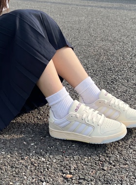 阿迪达斯 adidas neo Entrap男女白灰耐磨休闲复古运动板鞋JP9963