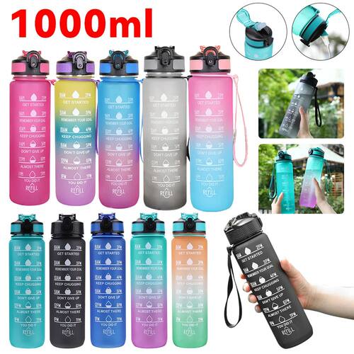 1L Water Bottle Portable Sport Water Bottle Pretty Drink Bot