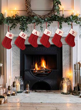 navidad Christmas Boots Letters Christmas Stocking New Knitt