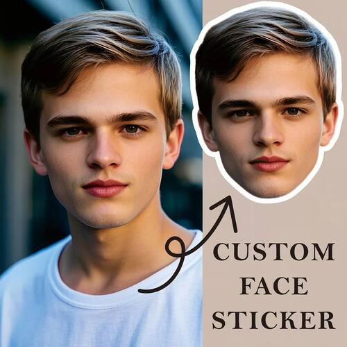 40pcs Custom Face Stickers - Personalized Portrait Decals |