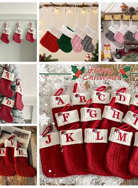 Christmas Stocking Christmas Knitting Socks with Snowflake A