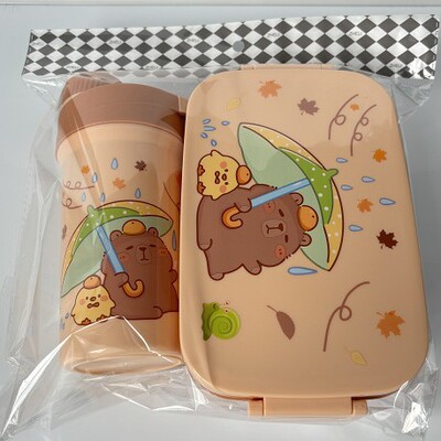 Capibala Suit Fruit Box Student Cartoon Lunch Box Office Wor