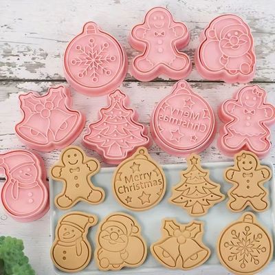 Christmas Cookie Cutter Set Gingerbread Man Snowflake Tree S
