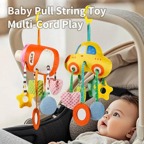 Bed hanging drawstring Music Rattles Teether Stroller cheer