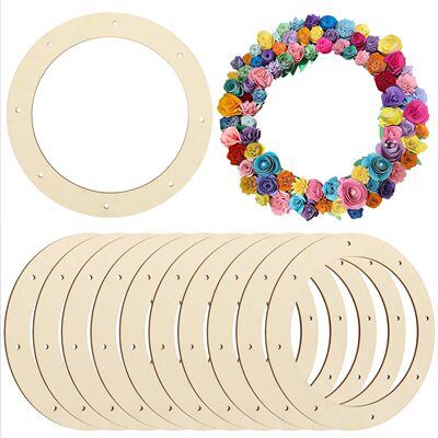 Wooden Crafts Wreath Slice Frame Diy Holiday Valentine's Day