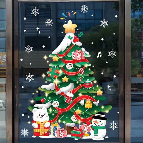 Large Christmas Tree Window Sticker Xmas 2025 2024 Eve For K