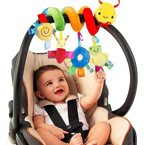 Spiral Car Seat Stroller Activity Toy Baby Sensory Toys Soft