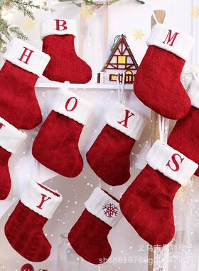 Christmas Stockings Xmas Gift Snowflake Knitting Tree Pendan