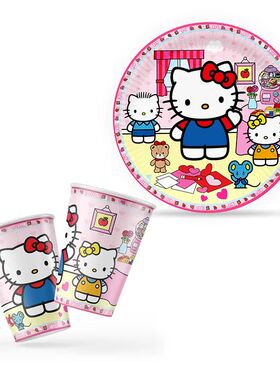 Hello Kitty-Themed Eco-Friendly Disposable Party Tableware K