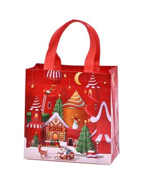 Christmas Handbag Folding Christmas Tote Bag Storage Bag Sno