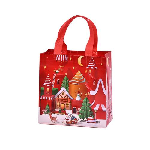 Christmas Handbag Folding Christmas Tote Bag Storage Bag Sno