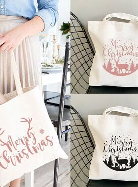 Shopper Merry Christmas Printed Kawaii Bag Harajuku Women Sh