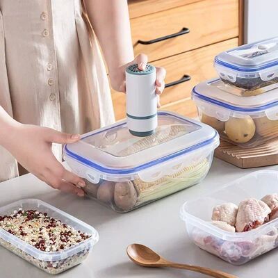 Vacuum Food Storage Box Transparent Storage Container Fridge