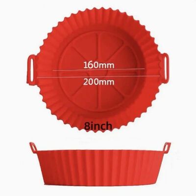 1PC of 17cm Air fryer silicone baking tray reusable food gra