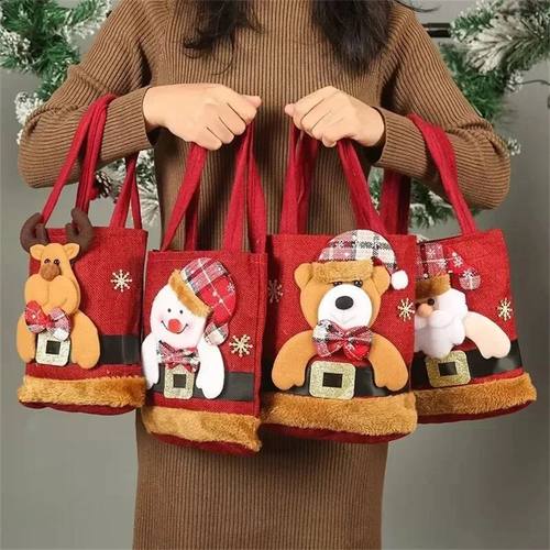 Christmas Gift Tote Bag for Adults and Kids Treat Bag Festiv