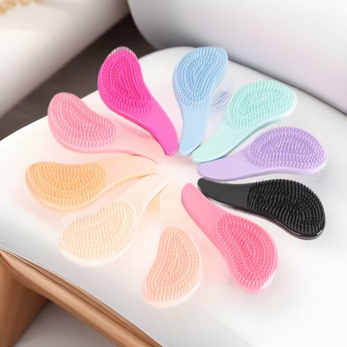 Huiyun Solid Color Massage Comb Soft Teeth Smooth Hair Non-k