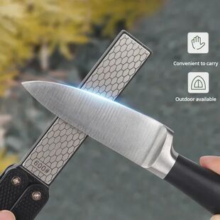 1pc Portable Double Side Grindstone Professional Kitchen Sha