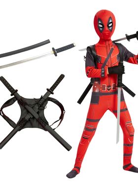 Deadpool Kids Costumes Superheroes Children Costume Hallowee