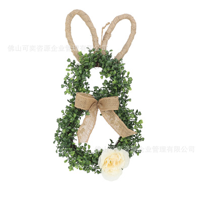 Easter Bunny Wreath Decoration Easter Wreath Home Decoration