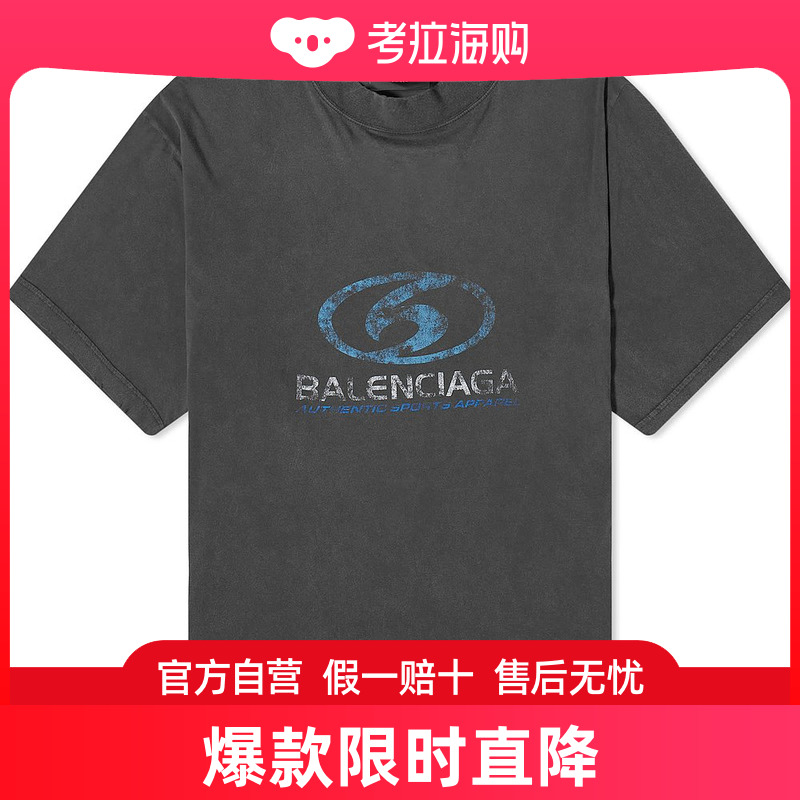 潮奢 Balenciaga 巴黎世家 男士 冲浪徽标T恤 764235TPVM3 男装 T恤 原图主图