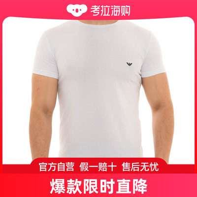 香港直邮Emporio Armani安普里奥·阿玛尼男士T恤白色棉质徽标