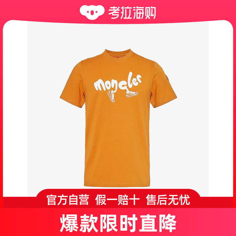 潮奢 Moncler盟可睐男士Running品牌印花平纹针织棉 T恤