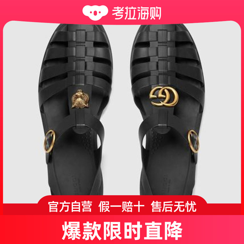 GUCCI 女士黑色橡胶凉鞋 463463-J8700-1000 女鞋 洞洞鞋 原图主图