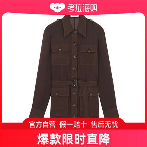 Saint Laurent 半透明短款连衣裙 778923Y065W