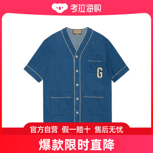 V领短袖 Gucci 男士 753105XDCLX 古驰 衬衫