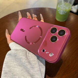 梅子红改17秒变17大视窗适用苹果17promax手机壳iPhone17pro磁吸充电air鎏金16proMax全包15防摔14镜头膜13潮