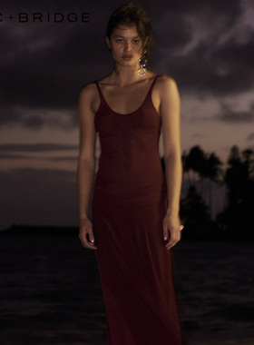 BECBRIDGE CITRINA修身露背吊带网纱拼接拖地晚宴连衣裙H25-13124