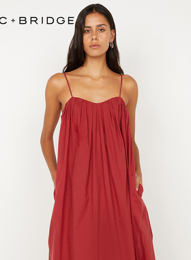 BECBRIDGE VIVIAN 吊带度假休闲宽松长款连衣裙 S25-12950