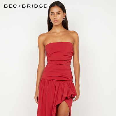 BECBRIDGE气质抹胸长裙