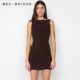 BECBRIDGE 13180 H25 SYLVIE高领简洁高级褶皱收腰修身 迷你连衣裙