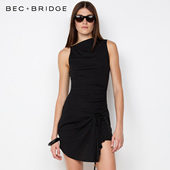 BECBRIDGE 13132 H25 LANA不对称修身 珠饰系带日常时髦度假短裙