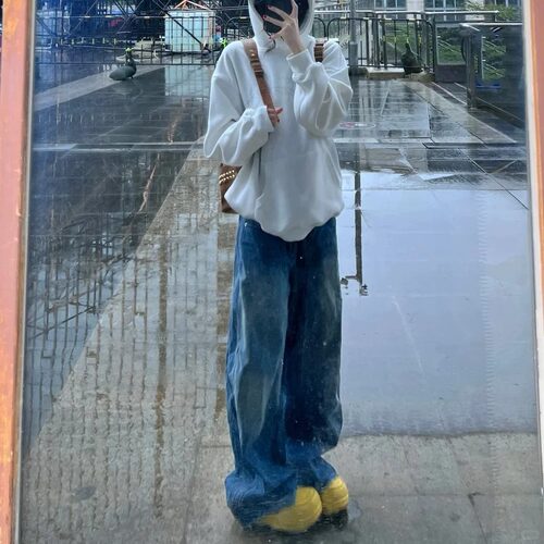 W8097薄款加绒华棉高质量原版做工刺绣330g连帽卫衣女