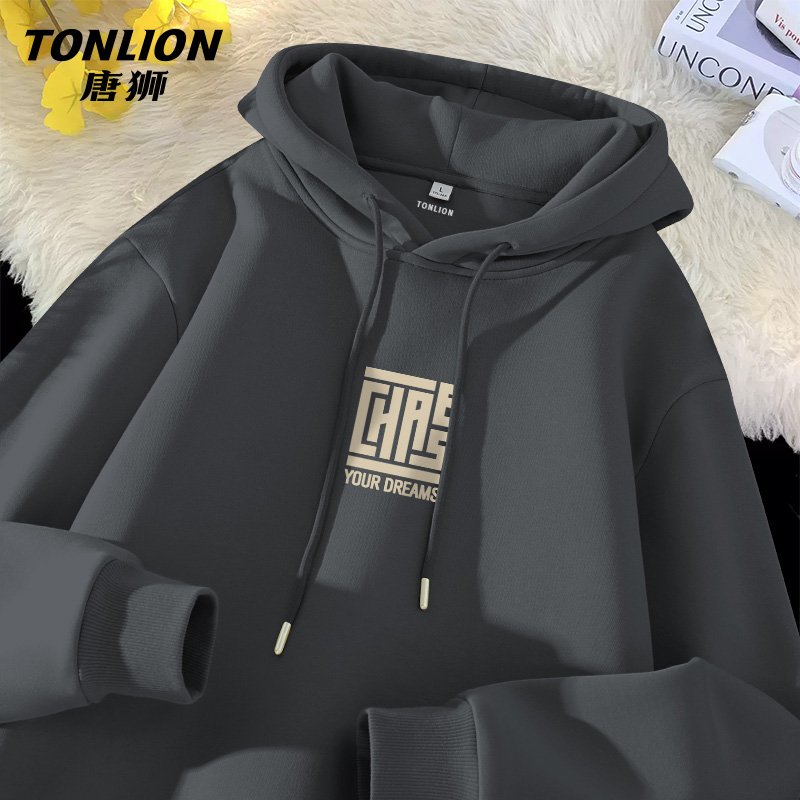 唐狮连帽卫衣男款秋季