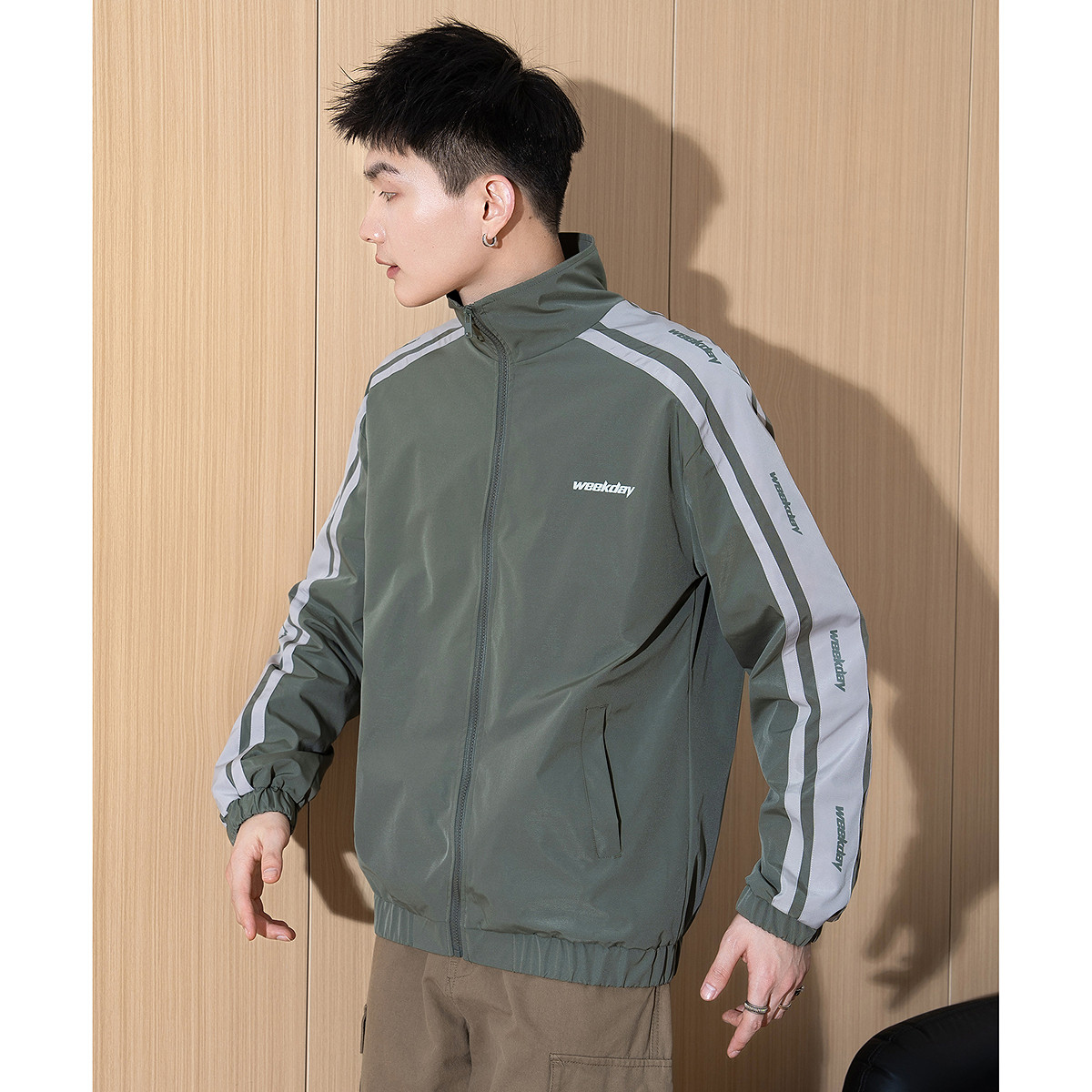 唐狮秋季外套男立领休闲运动风户外百搭青少年短款外套男潮TUTA