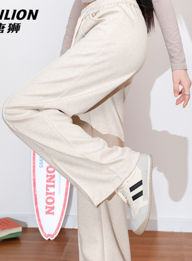 唐狮官方直筒阔腿裤女2026新款春季白色裤子超好看梧桐裤休闲裤VC