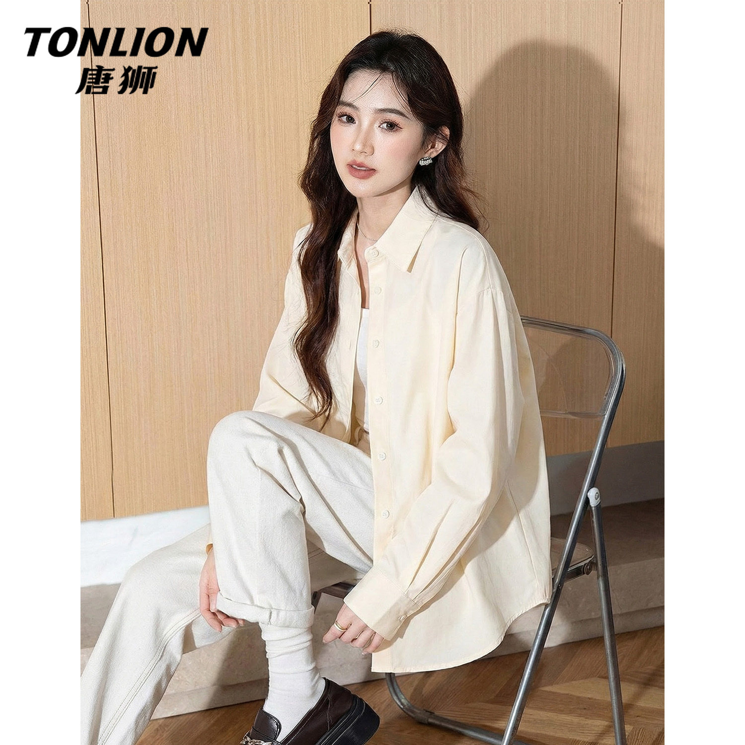 唐狮官方长袖衬衫女2026新款夏季女款宽松显瘦外搭速干冰丝衬衣VB,女装/女士精品,衬衫,淘宝优惠券,粉丝福利购,淘宝优惠卷