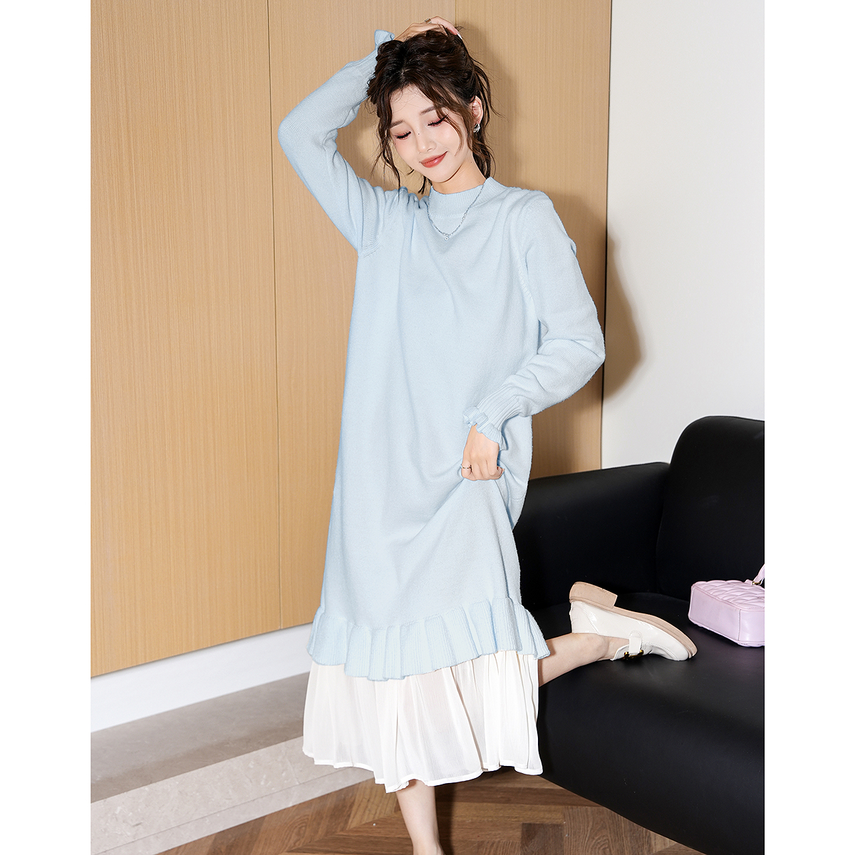 唐狮冬季连衣裙女秋冬新款冬天内