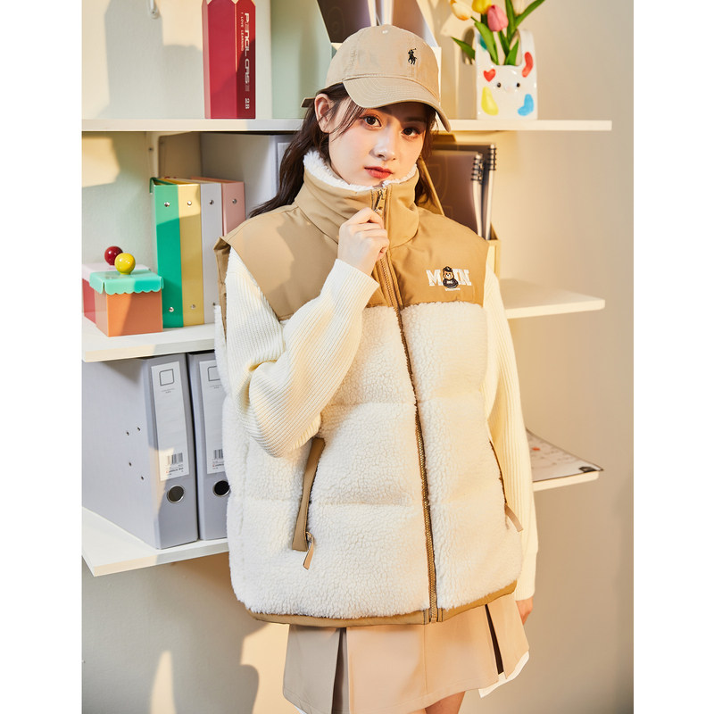 唐狮棉衣背心女装短款冬季新外穿时尚流行百搭外套秋冬马甲