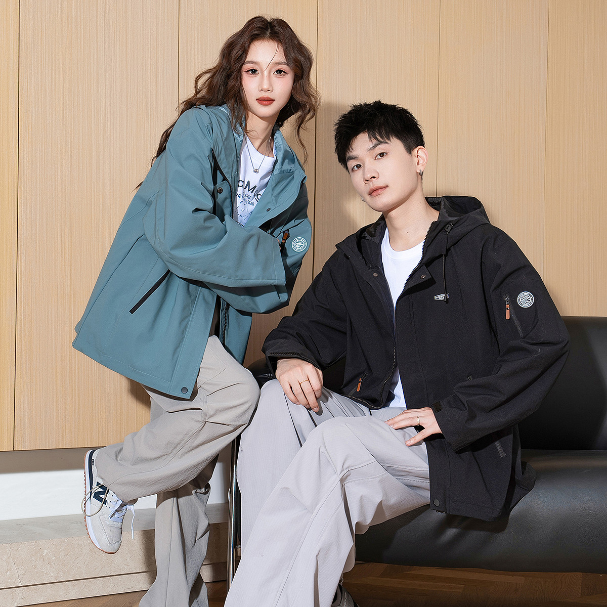 唐狮春秋季新款外套女款连帽冲锋少年夹克外套上衣潮流insTM,女装/女士精品,短外套,淘宝优惠券,粉丝福利购,淘宝优惠卷