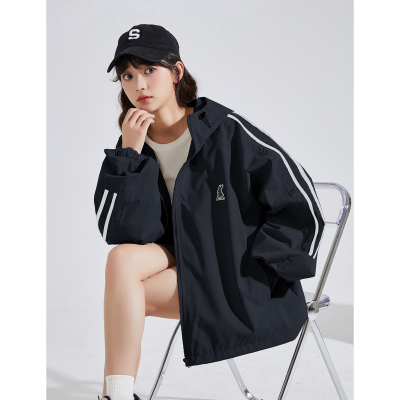 [防水]唐狮新款连帽工装外套女