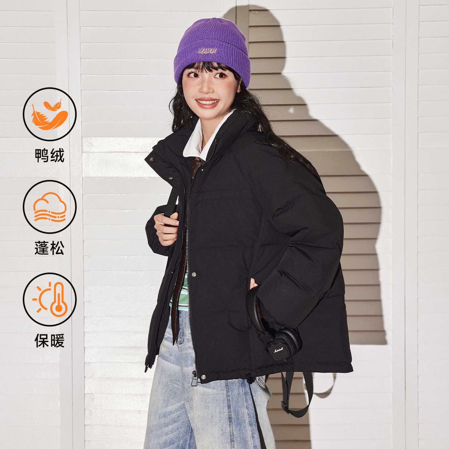 唐狮女装羽绒服冬季新款百搭高级感外套超轻薄宽松显瘦立领上衣VB