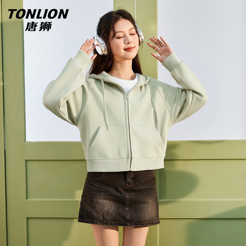 唐狮官方短款卫衣外套女2026新款春美式休闲帽衫小个子开衫上衣VC,女装/女士精品,卫衣/绒衫,淘宝优惠券,粉丝福利购,淘宝优惠卷