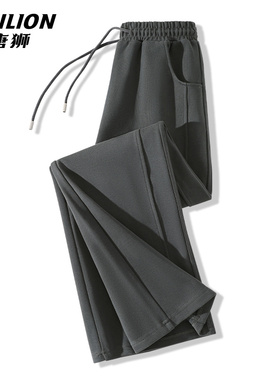 唐狮休闲裤子女2026新款早秋高腰显瘦深灰色运动卫裤女VB