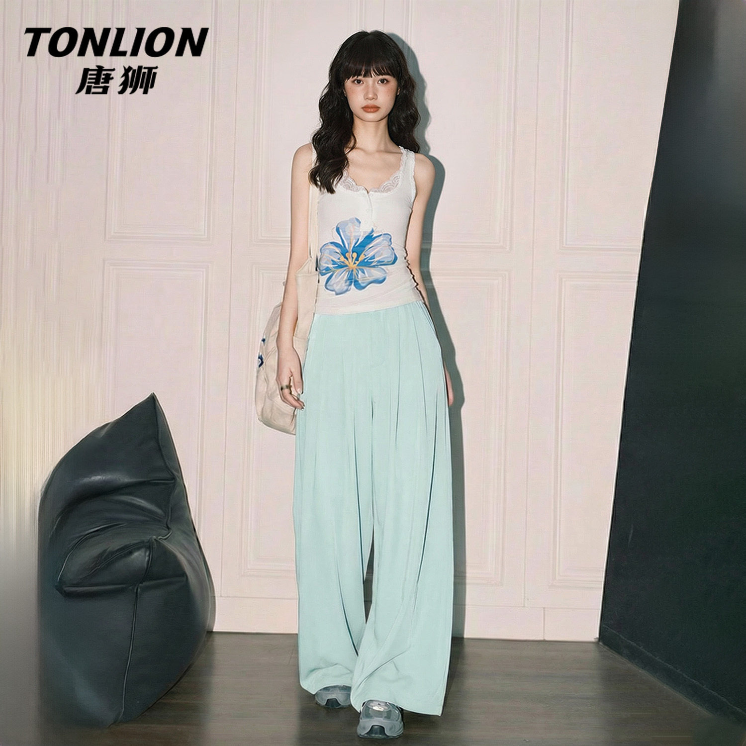 唐狮官方直筒阔腿裤女裤2026新款今年流行爆款春夏宽松山本裤子V